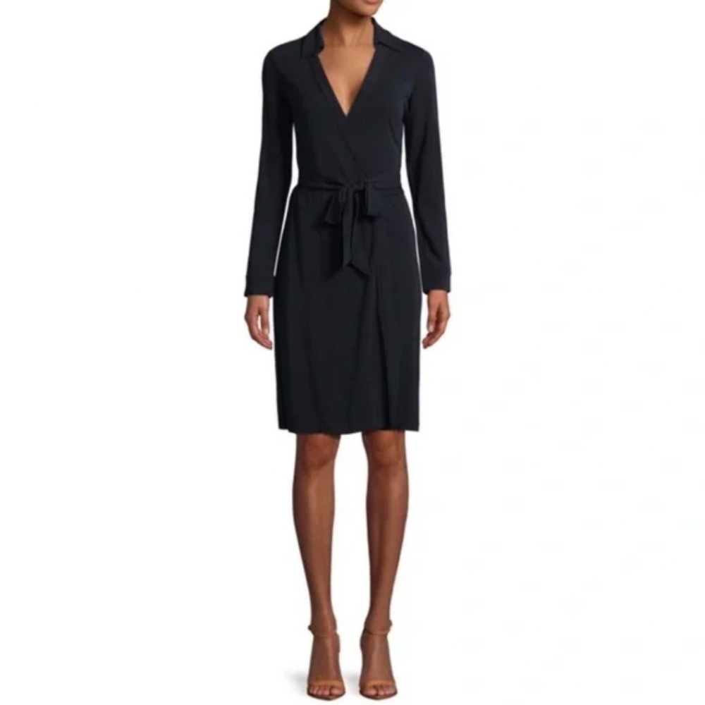 Diane von Furstenberg Jeanne Two Long Sleeve Wrap Dress